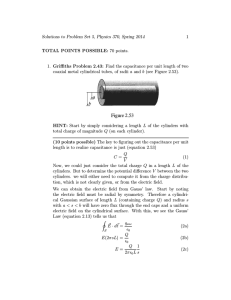 1 Solutions to Problem Set 5, Physics 370, Spring 2014
