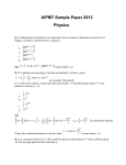 AIPMT Sample Paper 2013 Physics