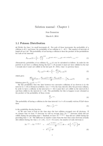 Solution manual - Chapter 1 1.1 Poisson Distribution Jens Zamanian March 9, 2014