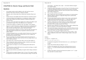 CHAPTER 16: Electric Charge and Electric Field