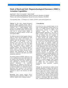 Study of Hard-and Soft- Magnetorheological Elastomers (MRE`s