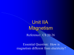 Unit IIA Electricity and Magnetism