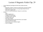 Lecture 8 Magnetic Fields