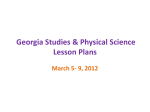 Georgia Studies & Physical Science Lesson Plans