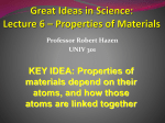 Great Ideas in Science: Lecture 6 – Chemical