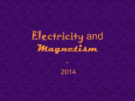 Electricity and Magnetism