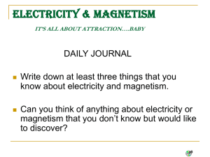 electricity and magnetism