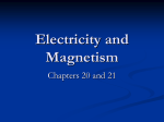 Electricity and Magnetism