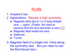 ☺ PLAN 1. Ampere’s law 2. Applications