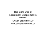Safety of Nutritional Supplements