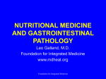 nutritional medicine and gastrointestinal pathology