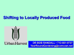 Shifting to Locally Produced Food