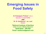 Emerging Issues in Food Safety
