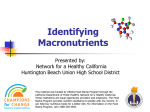 Identifying Macronutrients - Huntington Beach Union High