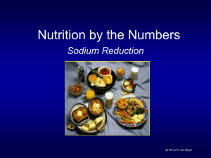 Nutrition by the Numbers