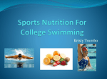 Sports Nutrition Handbook For College Swimming