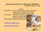 Good Nutrition for Growing Children