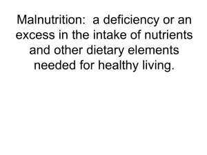 Geog 412 Malnutrition