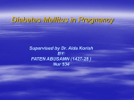 Diabetes Mellitus in Pregnancy