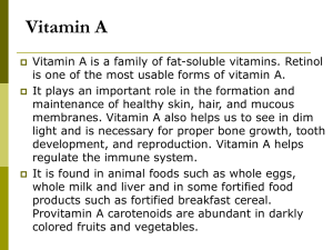 Vitamin A - E