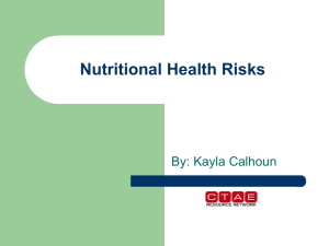 Nutritional Health Risks PowerPoint