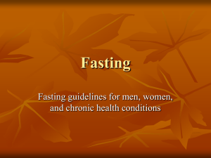 Fasting Guidelines Presentation