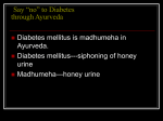 Say “no” to Diabetes through Ayurveda