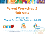 Parent Presentation – English - the Network for a Healthy California