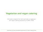 Presentation: vegetarian and vegan catering