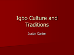 Igbo Culture and Traditions - gilberthighschoolenglish