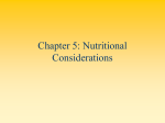 Ch. 5 Nutritional Considerations
