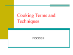 Cooking Terms and Techniques