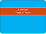 Nutrition Types of foods
