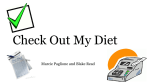 Check Out My Diet - Blake Read Health/Physical Education