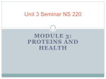 module 3: proteins and health
