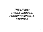 THE LIPIDS: TRIGLYCERIDES, PHOSPHOLIPIDS, & STEROLS