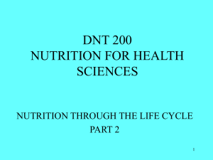 Lifecycle Nutrition, Part 2