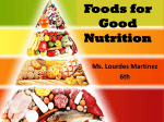 Foods for Good Nutrition - 6thgrade