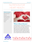 NUTRITION FOR HEART HEALTH Table of Contents Mind, Body, Me Nutrition E-Packet