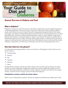 General Overview of Diabetes and Food What is diabetes?