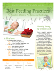 Best Feeding Practices Healthy Eating Tip of the Month