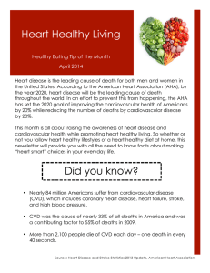 Heart Healthy Living Healthy Eating Tip of the Month April 2014