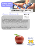 Diabetes: A Balancing Act The Blood Sugar Balance Healthy Eating