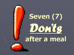 Seven Donts after a meal