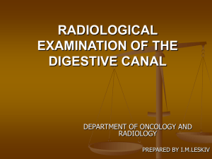 radiological examination of the digestive canal