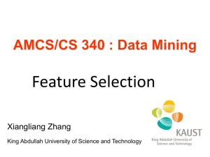CS340 Data Mining: feature selection-