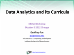 Data Analytics and its Curricula - Community Grids Lab
