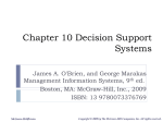 Management Information Systems Decision Support