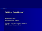 Whither Data Mining?