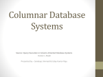 Columnar Database Systems